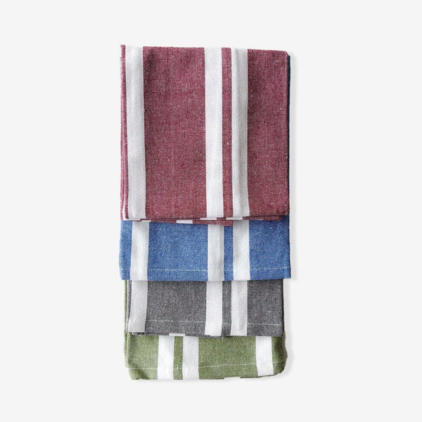 ROYAL HAIL Double Stripe Kitchen Towel Cotton for Home, Soft & Highly Absorbent Towel for Kitchen, 18 x 28 inch - Set of 4