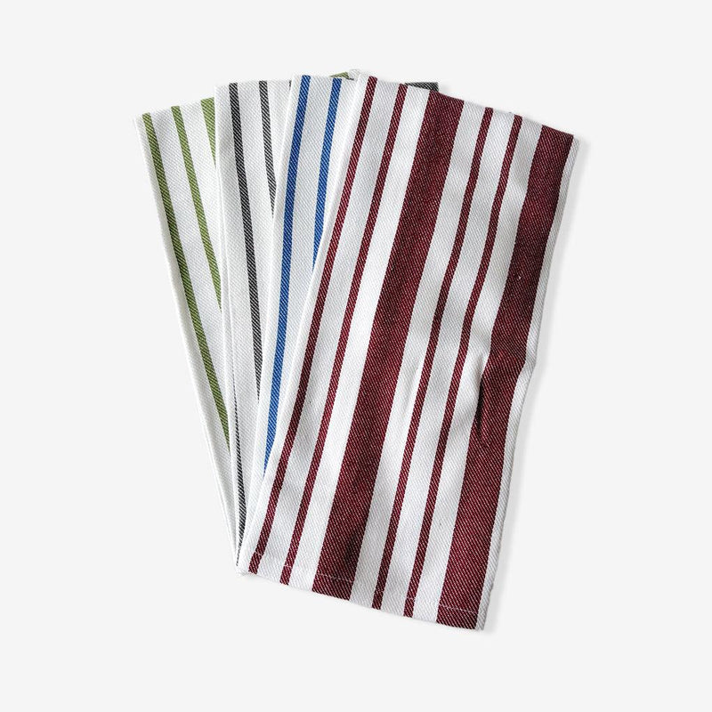 ROYAL HAIL Cabana Stripe Kitchen Towel Cotton for Home, Soft & Highly Absorbent Towel for Kitchen, 18 x 28 inch - Set of 4