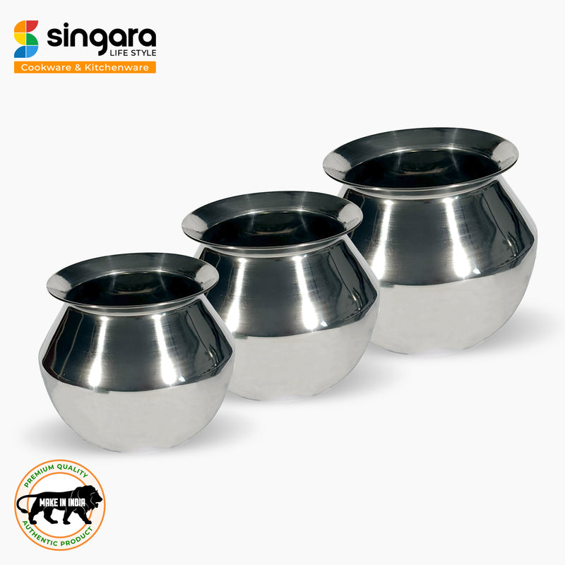 Stainless Steel Kalam | Rice Maker, Cooking Vessel (Gas Stove Friendly)