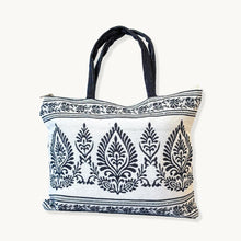ROYAL HAIL Ivory Leaf Tote Bag for Women Washable Shoulder Bag with Inner Pocket for Go-to Everyday Bag for Travel and Shopping Grocery
