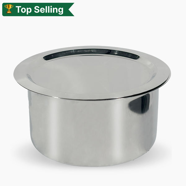 Stainless Steel Induction Friendly Flat Bottom Tope With Lid