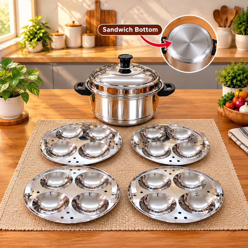 16 idli sandwich bottom multi idli pot.