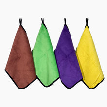 Micro fiber 500 GSM 30*40  Cloth for Car Cleaning and Detailing - Dual Sided, Extra Thick Plush   Towels Lint-Free Assorted  Set of 4