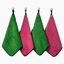 Micro fiber 500 GSM 40*40  Cloth for Car Cleaning and Detailing - Dual Sided, Extra Thick Plush   Towels Lint-Free Assorted  Set of 4