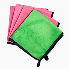 Micro fiber 500 GSM 40*40  Cloth for Car Cleaning and Detailing - Dual Sided, Extra Thick Plush   Towels Lint-Free Assorted  Set of 4