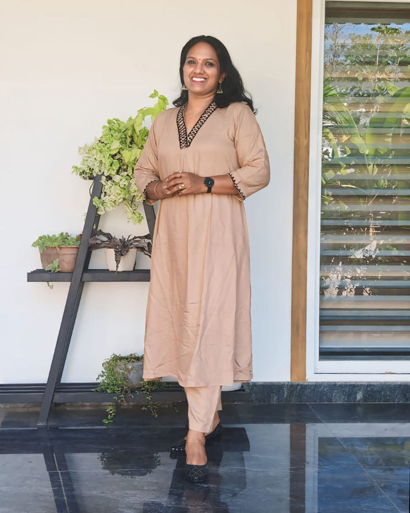 Khadi Silk With Mirror Work Chikku Kurti, Women Fashions