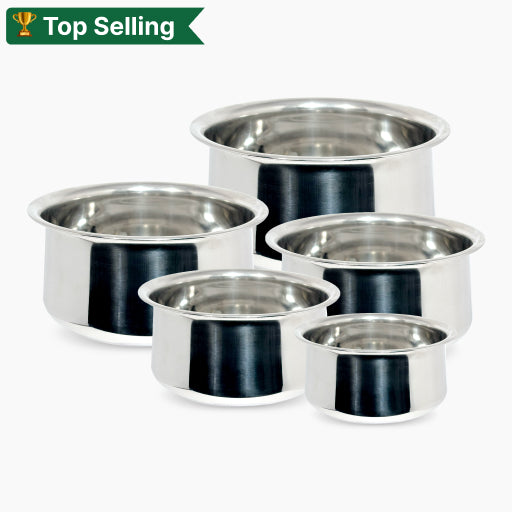 Stainless Steel Venna Chetty Full Set| Serving and Storing