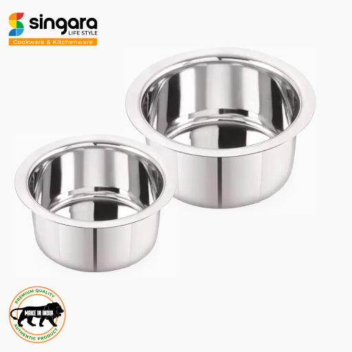 Stainless Steel Cut Tope Set of 4 (Induction and Gas compatible)