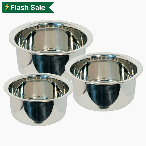 Stainless Steel Flat Beading Tope Set, Induction Friendly