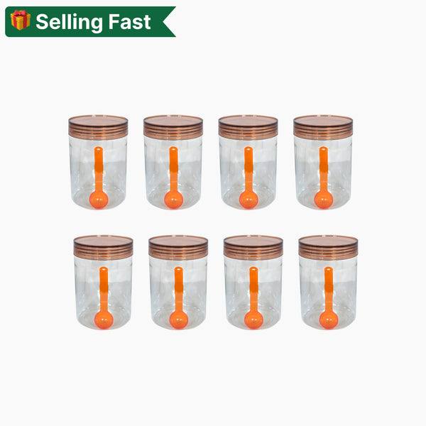 Plastic Airtight Containers Full Set - Brown