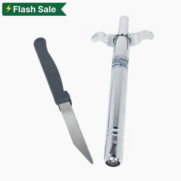 Gas lighter with Knife ,Heavy Quality Stainless Steel Gas Lighter for Gas Stove, Kitchen, & Restaurant Use