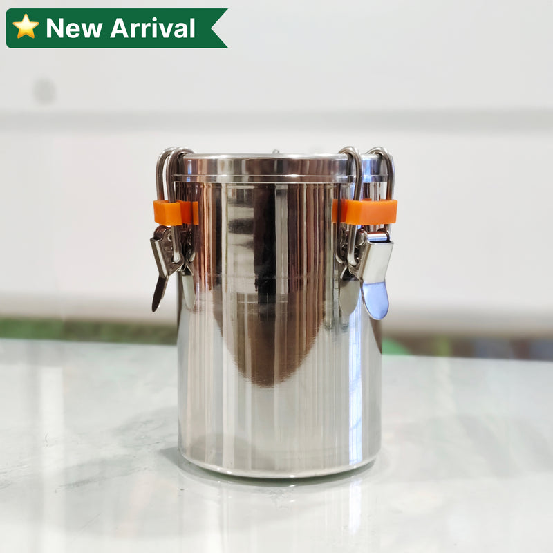 Stainless Steel Leak Proof Dabba, Airtight | 3-Side Lock