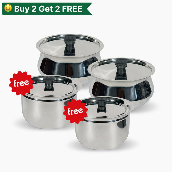 Serving Bowl Raj Handi 3.5 L & 2.2 L Free with Ring Handi 750 ml & 1.5 L