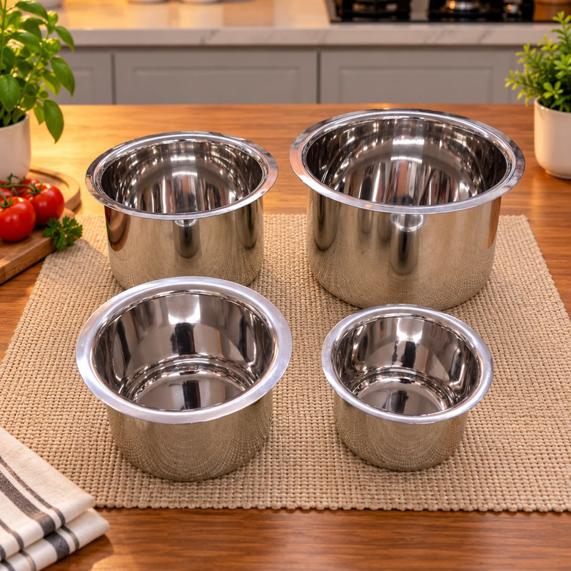 Cut Tope Cook And Serve Set Of 4.(300 ml, 500 ml, 1000 ml, 1500 ml)