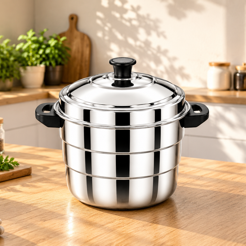 Deluxe multi idli pot plain bottom 20 idli with mini idli plate