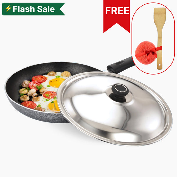 Deep Fry Pan | Non-Stick, Heavy Base for Deep Frying