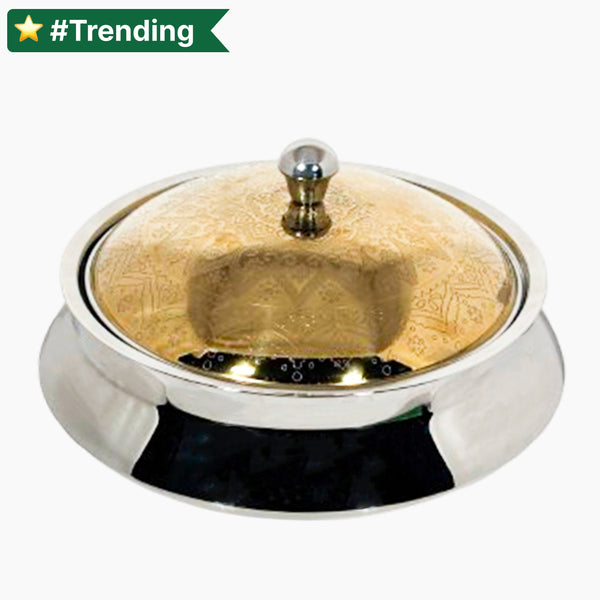 MILANO ETCHING Hotpot Gold | Food Grade| Ideal for Chapatti | Roti | Casserole | Hot Pot