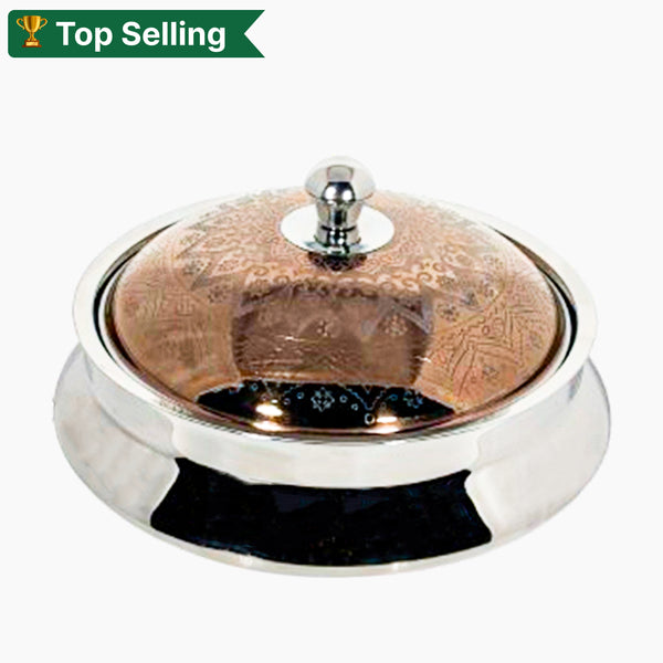MILANO ETCHING Hotpot Rose Gold | Food Grade| Ideal for Chapatti | Roti | Casserole | Hot Pot
