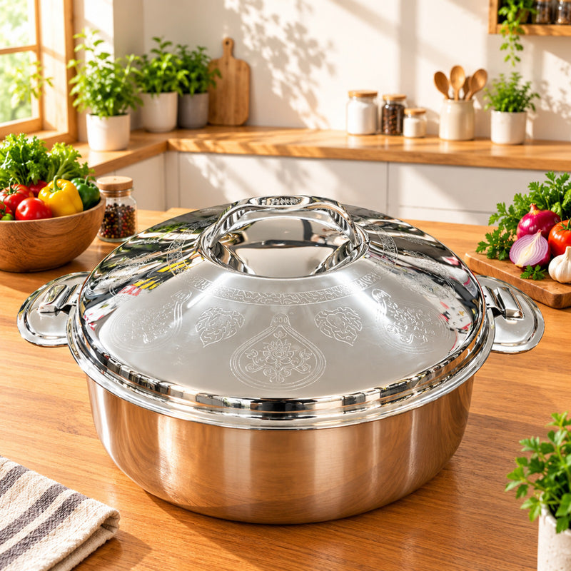 Silver Etching Casserole ( hot pot )