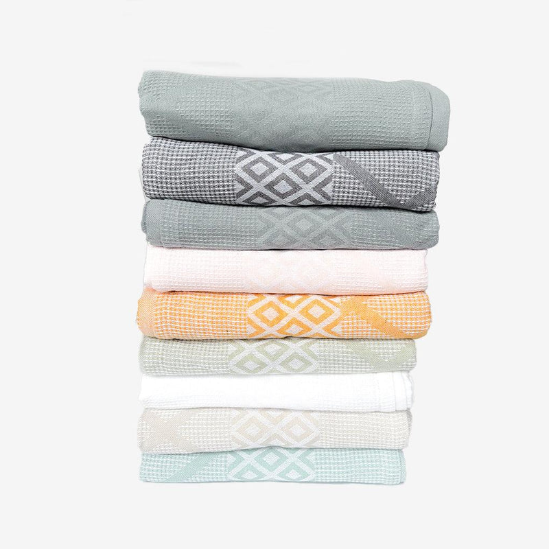 ROYAL HAIL Woven Diamond Bath Towel | Cotton for Home, Soft & Highly Absorbent Bath Towel, 30x60 inch
