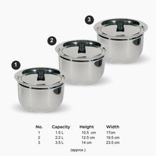 Stainless Steel Ring Handi 3.5 L with 2.2 L Ring Handi + free 1.5L