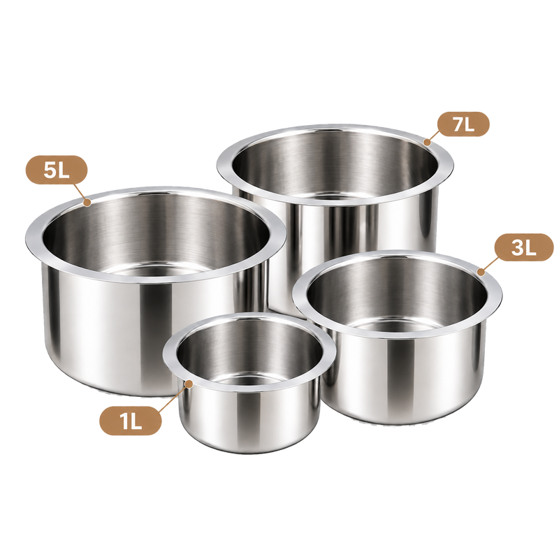 Stainless Steel Multipurpose Bowl Set 4 Pieces set ( 1,3,5,7 )