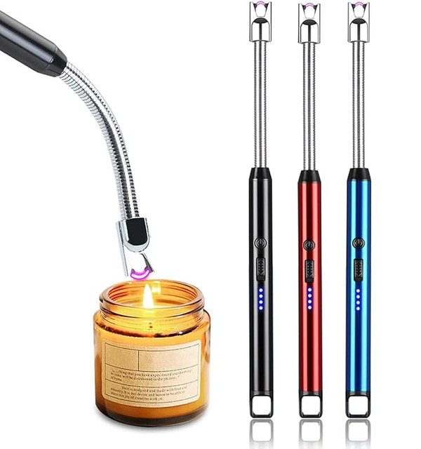 Electric  Gas Lighter,Rechargeable Plasma Lighter for Cooking Gas Stove, Kitchen, Candles, USB Charging, Windproof, Long-Lasting 360° Flexible Electric Lighter