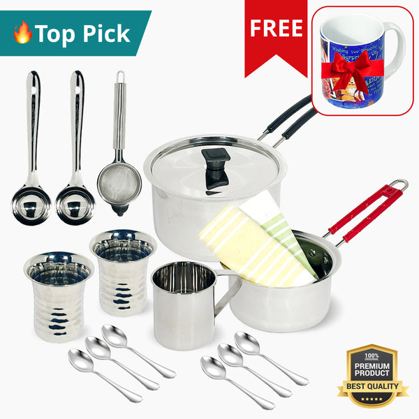Stainless Steel Coffee Companion Bundle (Silver)